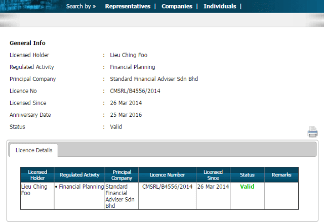 financial planning license SC