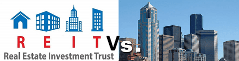 compare REIT vs commercial property investment